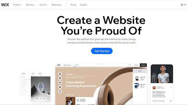 Create your website on Wix